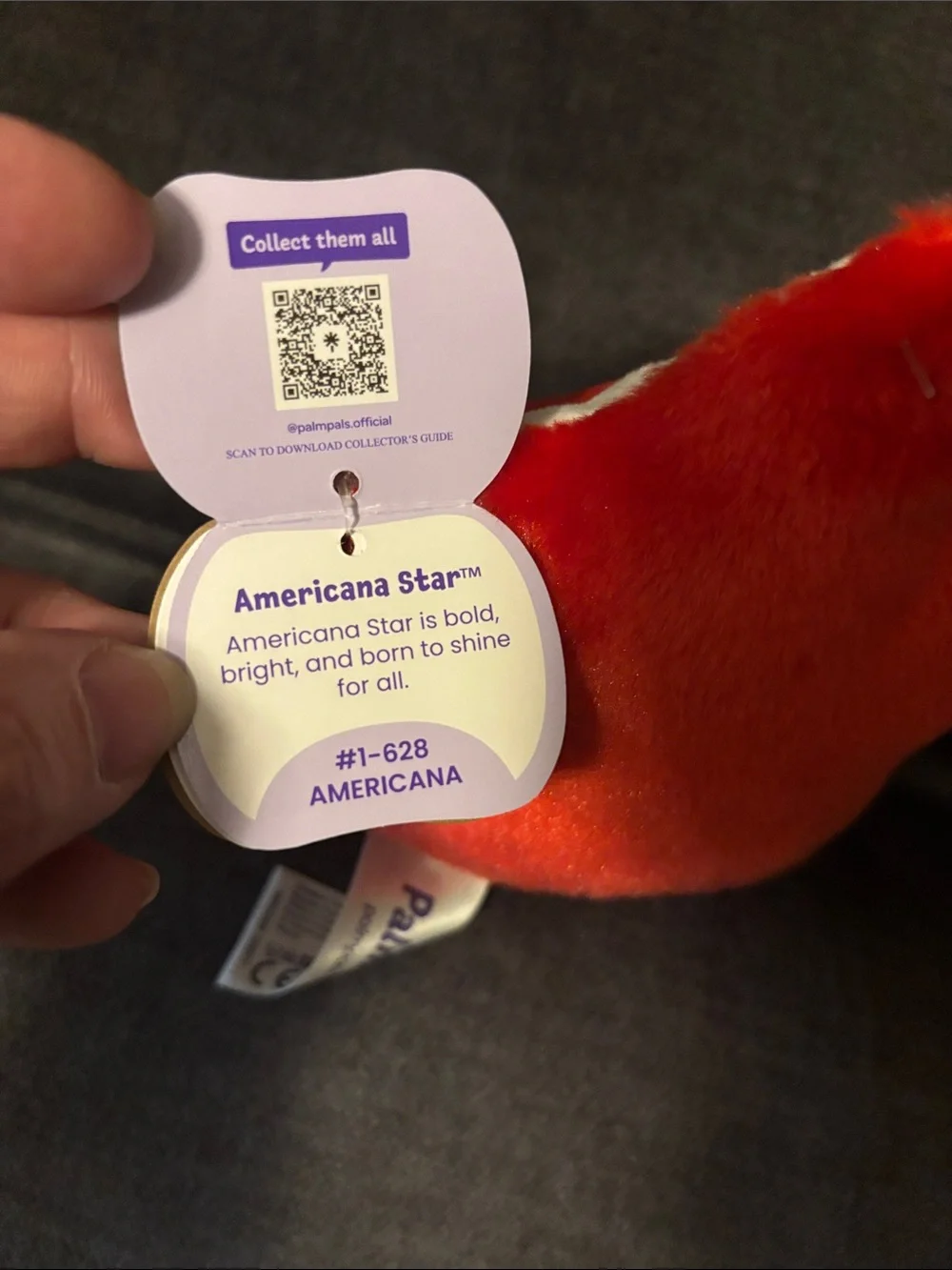 Patriotic Red Star Plush Stuffed Animal - Cute Flag Design